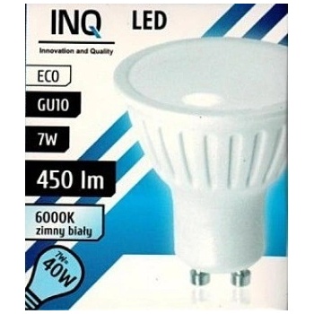 INQ LED žárovka GU10 7W studená bílá