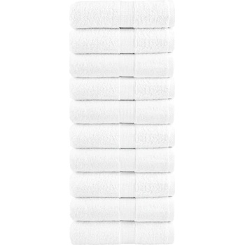 vidaXL Премиум кърпи за пране SOLUND 10 бр. бели 30x30 см 600 г/м2 (137118)