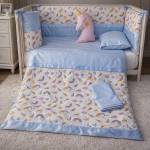 Babyhome Комплект за бебешко легло еднорог Цвят Син (Yuar36)