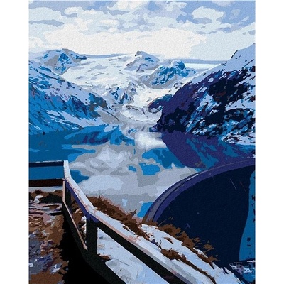 zuty Malování Podle Čísel Nádrž Mooserboden V Kaprunu 80 x 100 Cm Plátno