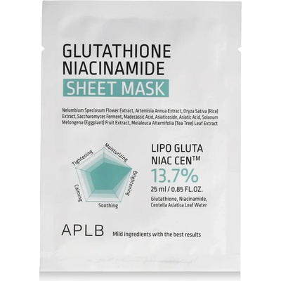 APLB Glutathione Niacinamide Sheet Mask 25 ml