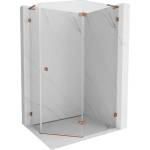 Mexen Lunar L петостенна душ кабина с десни панти 90 x 80 см, прозрачно стъкло, розово злато - 831L-090P-080L-60-00-P (831L-090P-080L-60-00-P)
