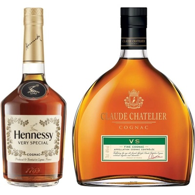 Hennessy VS + Claude Chatelier VS 40% (set 1 x 0.7 L, 1 x 0.7 L)