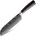HARAHU Кухненски нож BL-38108 - Santoku / Черен / Кафяв KP38108