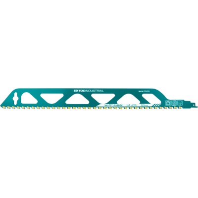 Extol Нож за саблени триони 1 бр. , челюсти Bosch, HM/TCT зъби, 505 mm, 2TPI, за газобетон, прав, грубо рязане
