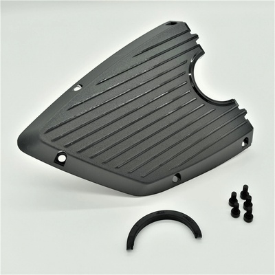 Rockrider Ľavý predný kryt na motor Brose + 5 skrutiek ISO 4762 M4x8 BLACK ZN PLATED
