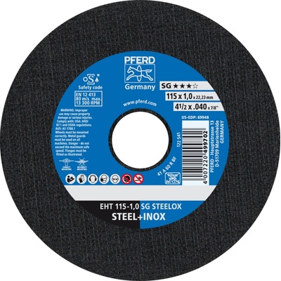 Pferd Rezný kotúč 115 x 1,0 x 22,23 mm 4007220499702