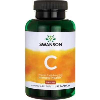 Swanson Vitamin C with Rose Hips, 1000 mg, 250 капсули, Swanson (SW106)