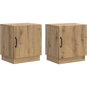 vidaXL Нощно шкафче 2 бр. Дъб артизан 43 x 34, 5 x 47 см (895274)