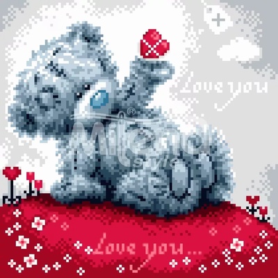 Milena Style Обичливо мече - диамантен гоблен