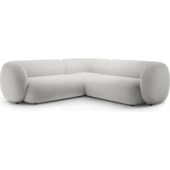 Micadoni Светлосив кадифен ъглов диван Kate - Micadoni (MIC_COR_44_F1_KATE6)