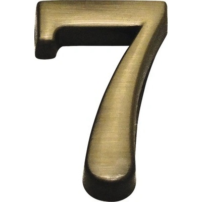 Domové číslo "7" bronz česaný 10 cm
