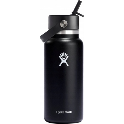 Hydro Flask termoska Wide Mouth Flex Straw Cap 32oz 946 ml černá