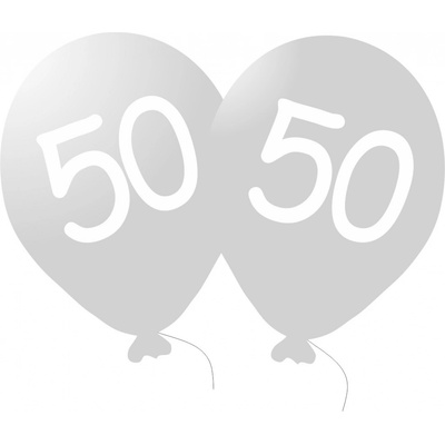 Balonky.cz Balónek 50. narozeniny stříbrný metalický