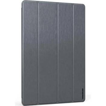 TUNEWEAR Brushed Metal Look Shell Case - кожен калъф и поставка за iPad Pro 12.9 (2015) (тъмносив)