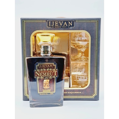 Ijevan Brandy Nemrut 20y 40% 0,5 l (dárkové balení 2 sklenice)