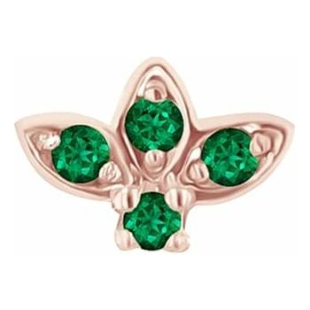 Eppi Zlatá piercing náušnica so smaragdmi Ciera E46050