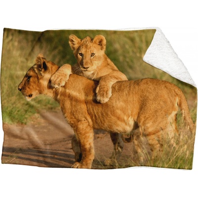 Impar fleece deka Lvíčata Podšití beránkem ANO 150x120