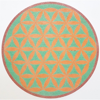 Radost v písku Šablona na pískování mandala Květ Života 210 x 210 mm