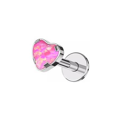 Šperky4U Piercing do brady - labreta titan, opál - TIT1587-OP22