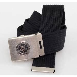 Black & metal колан pentagram - Черен - bm001