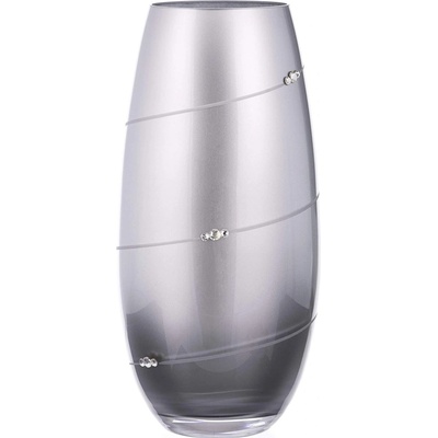 Diamante sklenená váza Silhouette City Barel Silver so Swarovski kryštálmi 25 cm