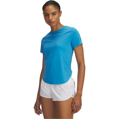 Under Armour Фланелка с къс ръкав Under Armour Women's Launch Elite Short Sleeve Performance Running Top - Blue
