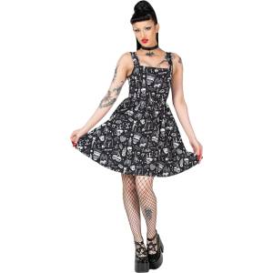 KILLSTAR дамска рокля KILLSTAR - Flipped - Черно/Бяло - KSRA010986