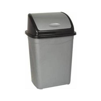 Cirkuit Planet Кош за отпадъци Planet, С люлеещ капак, Пластмасов, 16 L, Сив, 5060140021