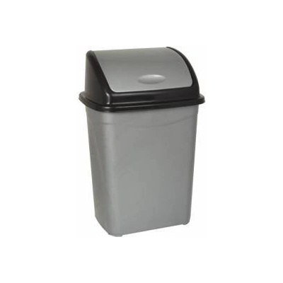 Cirkuit Planet Кош за отпадъци Planet, С люлеещ капак, Пластмасов, 16 L, Сив, 5060140021