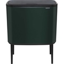 Brabantia Waste Bin Bo Touch Bin Pine Green, 3 x 11 L