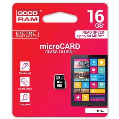 GOODRAM microSDHC 16GB C10/UHS-I M1A0-0160R11