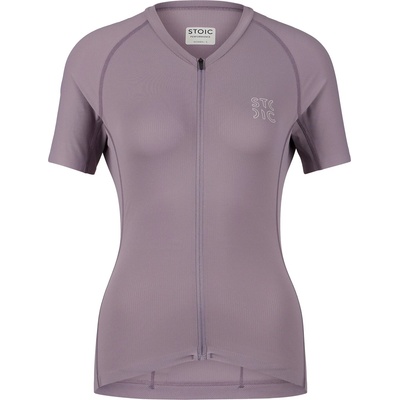 Stoic Дамска фланелка с къс ръкав за колоездене Stoic Women's DalslandSt. Gravel Jersey S/S Cycling jersey - Plum Grey - размер XL (156-3072-0215)