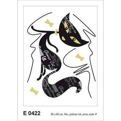 Ag Design AGF00422 samolepící dekorace Glamour cat 2 E 0422 Kočka rozměry 65 x 85 cm