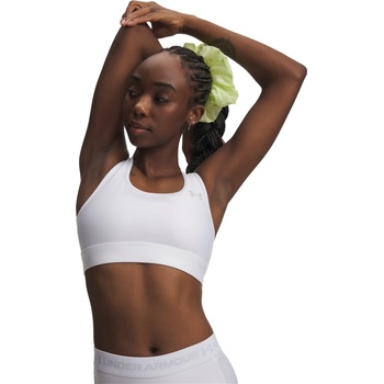 Under Armour Womens HeatGear® Mid Support Sports Bra - White/Gray