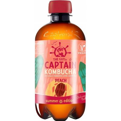 Captain Kombucha Kombucha bio broskev 400 ml