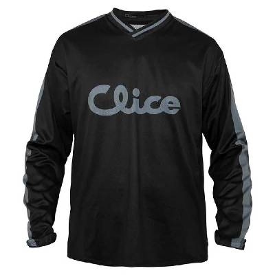Блуза с дълъг ръкав Clice Racing Equipment TR Trial long sleeve jersey - Black (Black)