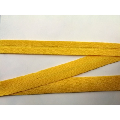 Bavlněný šikmý prúžok - šírka 3 cm žltá
