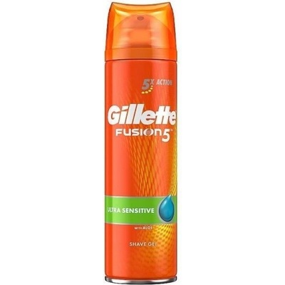Gillette Fusion 5 Sensitive with Aloe gél na holenie 200 ml