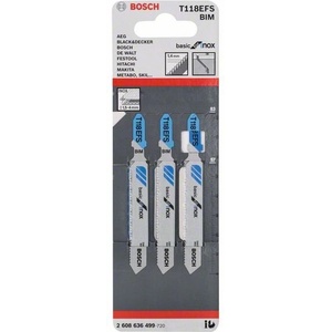 Bosch Нож за трион за осцилиращ трион T 118 EFS Basic за Inox (3 бр. ) 2608636499 (2608636499)