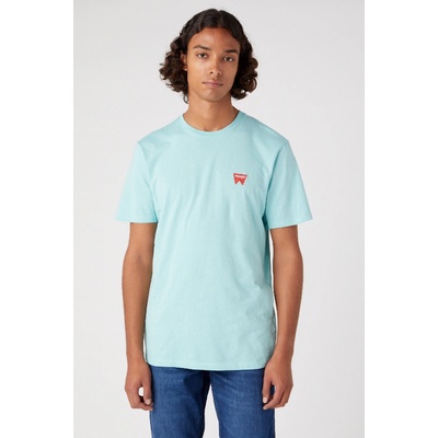 Wrangler pánske tričko Sign Off Tee tyrkysové