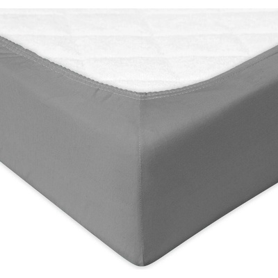 BabyMatex Ochranné prostěradlo s gumou Bamboo 70x140x10 Šedé