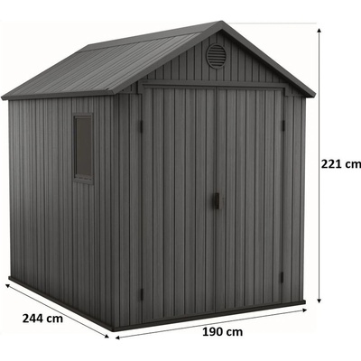 Keter Darwin 6 x 8 sivý