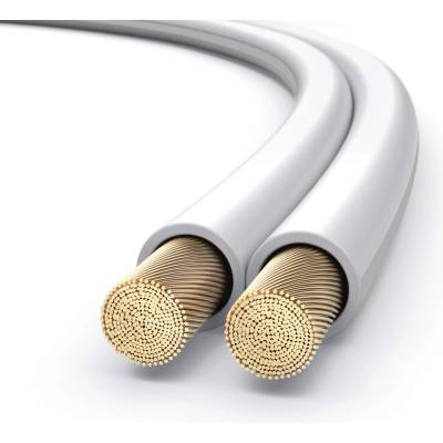 PureLink speaker cable OFC 2x2.50mm2 (0.20mm), 50.0m, white with light gray characteristic - SE-SP061-050