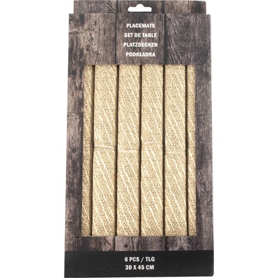HIT prostírání vánoční 6KS 30X45CM POLYESTER ZLATÁ