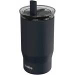 QUOKKA Mist - Stainless steel thermal mug 720 ml with straw (Black)