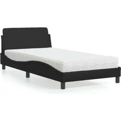 vidaXL 11461.3208357 Postel s matrací Dover černá umělá kůže