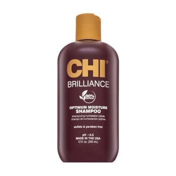 CHI Deep Brilliance Olive & Monoi Optimum Moisture Shampoo Шампоан за хидратиране на косата 355 ml