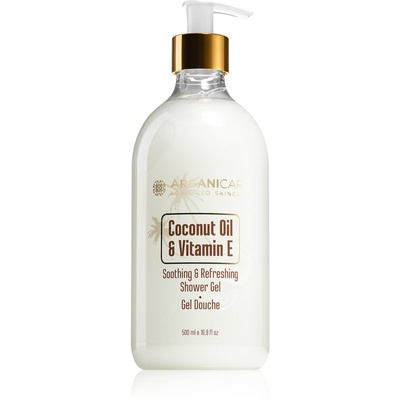 Arganicare Coconut Oil & Vitamin E омекотяващ душ гел 500ml