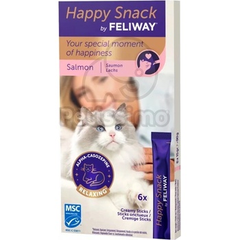 Feliway Happy Snack by FELIWAY - Кремообразно лакомство за котки със сьомга 6 x 15 г